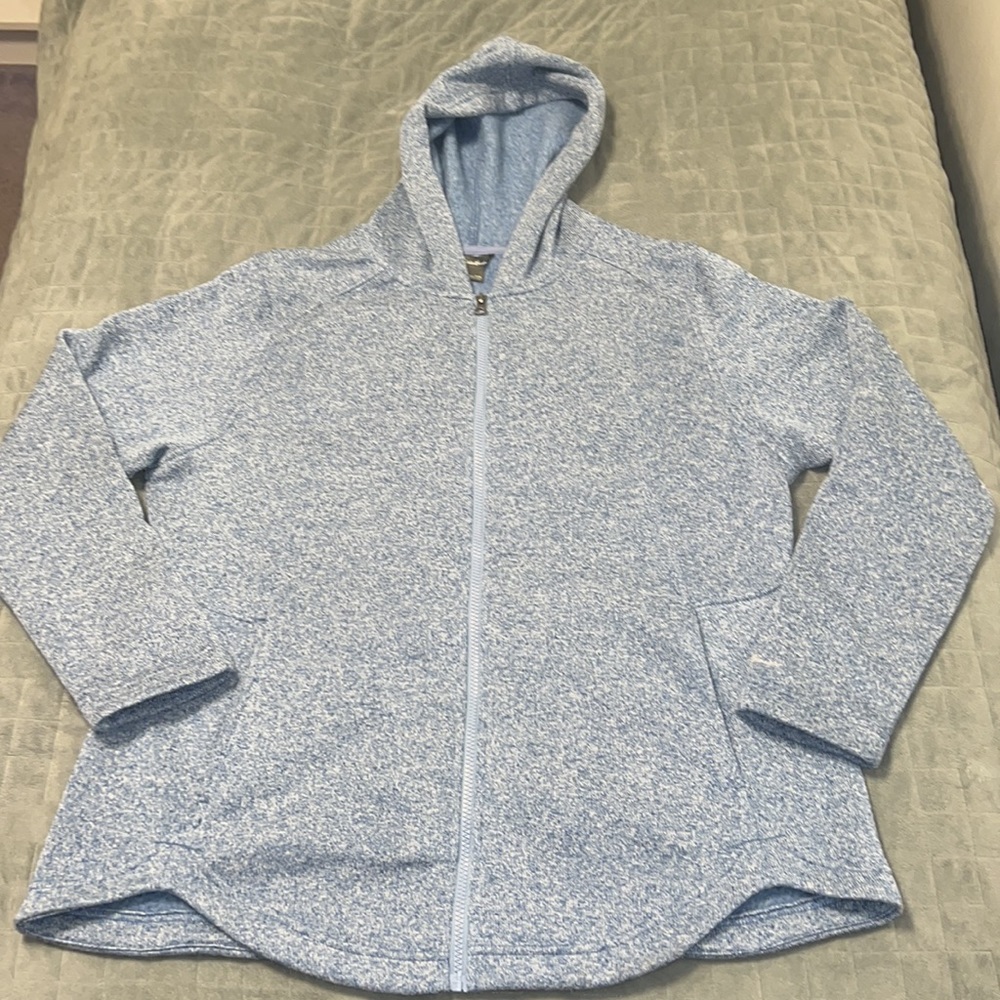 Eddie Bauer Knit Jacket, Hooded Sweatshirt, Hoodie, Blue, Barely Worn, Size XXL